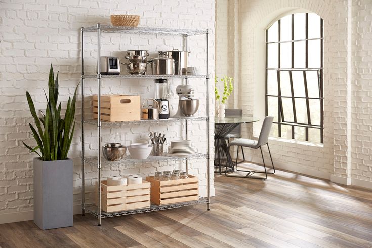 Style Selections 18-in D x 47.7-in W x 72-in H 5-Tier Steel Utility Freestanding Shelving Unit