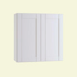 Vesper White Shaker Assembled Plywood 30 in. x 30 in. x 12 in. Wall Kitchen Cabinet with Soft Close - Super Arbor