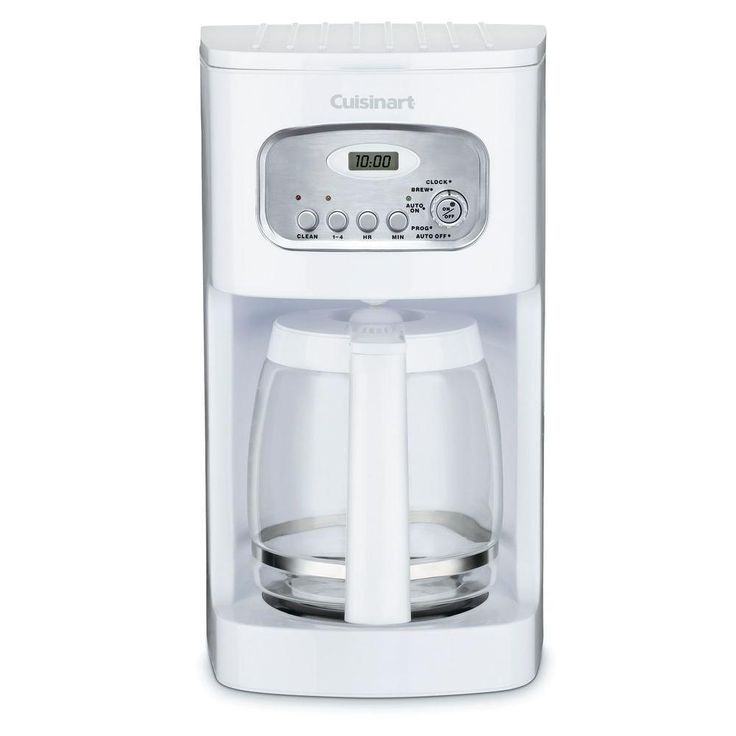 12-Cup White Drip Coffee Maker with Carafe