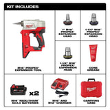 M18 18-Volt Lithium-Ion Cordless 3/8 in. to 1-1/2 in Expansion Tool Kit with 3 Heads, Two 3.0Ah Batteries - Super Arbor