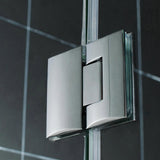 Aqua Lux 48 in. x 58 in. Frameless Hinged Tub Door in Chrome - Super Arbor