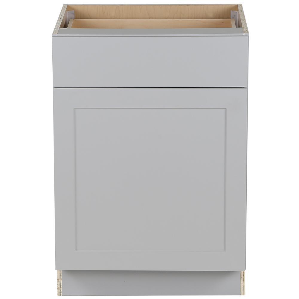 Cambridge Shaker Assembled 18 in. x 34.5 in. x 24.5 in. Base Cabinet w/ 1 Soft Close Drawer & 1 Soft Close Door in White - Super Arbor