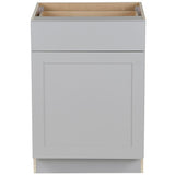 Cambridge Shaker Assembled 18 in. x 34.5 in. x 24.5 in. Base Cabinet w/ 1 Soft Close Drawer & 1 Soft Close Door in White - Super Arbor