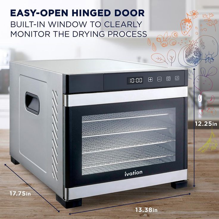 6 Tray Premium Stainless Steel Electric Food Dehydrator Machine 600W for Drying Beef Jerky, Fruits, Vegetables and Nuts
