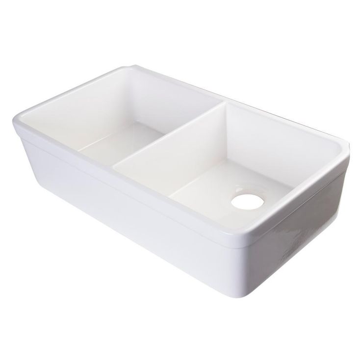 Decorative Lip Farmhouse Apron Fireclay 32 in. Double Basin Kitchen Sink in White