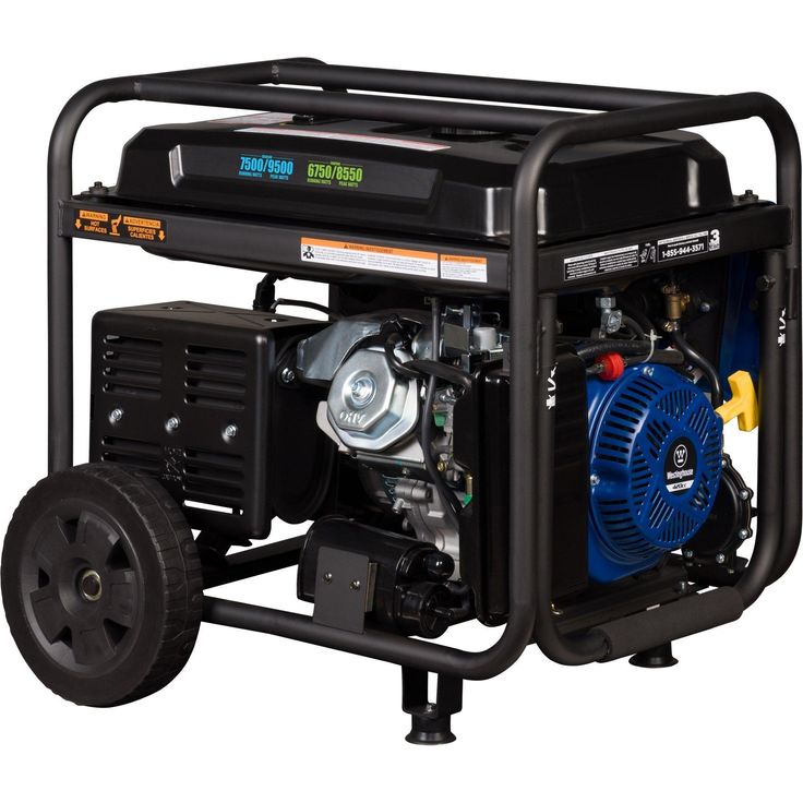 Westinghouse WGen7500DF Dual Fuel Portable Generator - 7500 Rated Watts & 9500 Peak Watts - Gas or Propane Powered - CARB Compliant