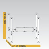 3/4 in. Black Steel Pipe 3 ft. L x 28.5 in. H  
