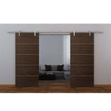 72 in. Stainless Steel Top Mount Sliding Barn Door Track and Hardware Kit