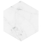 Classico Carrara Hexagon 7 in. x 8 in. Porcelain Floor and Wall Tile (7.5 sq. ft./Case)