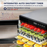 6 Tray Premium Stainless Steel Electric Food Dehydrator Machine 600W for Drying Beef Jerky, Fruits, Vegetables and Nuts