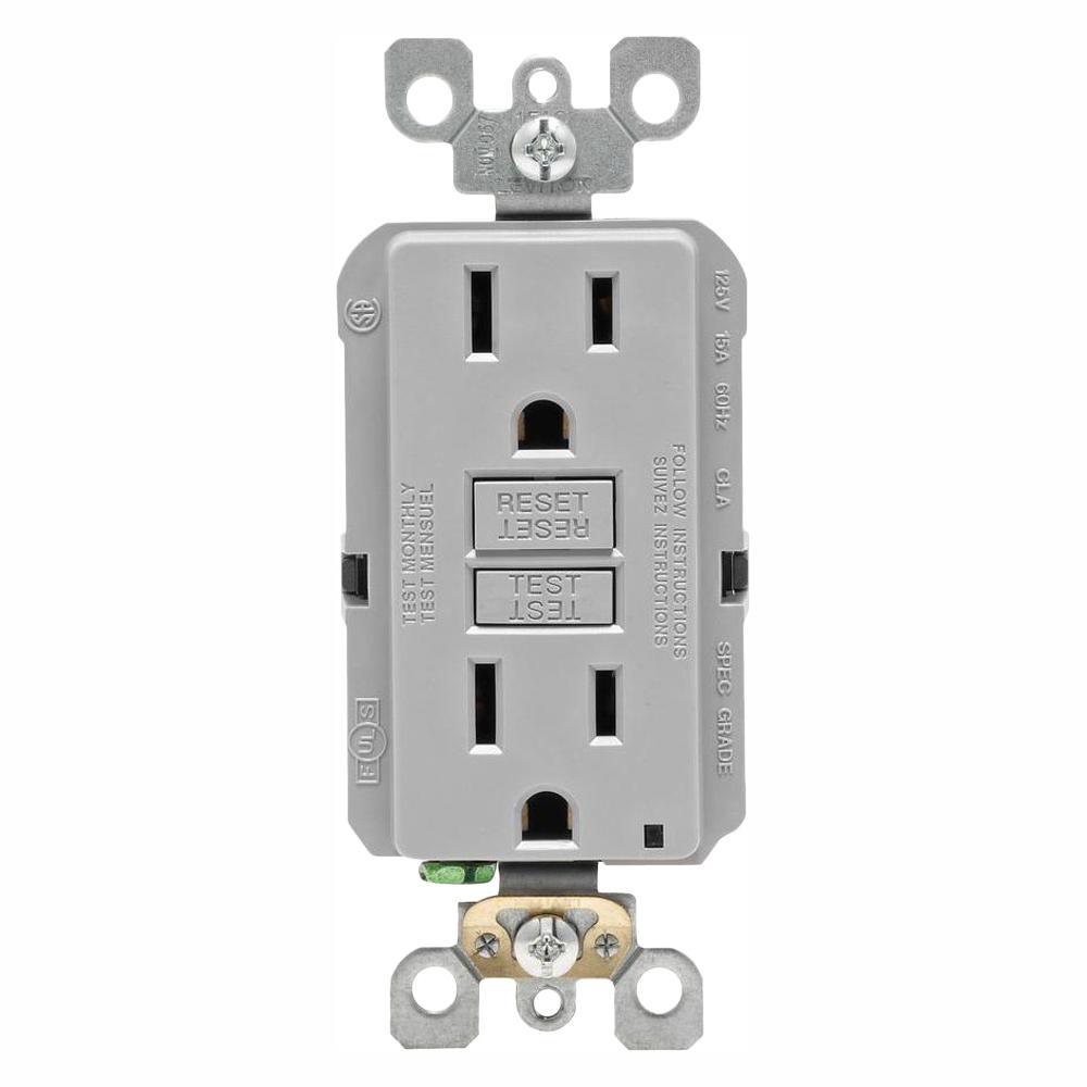 15 Amp Self-Test SmartlockPro Slim GFCI Duplex Outlet, White (3-Pack) - Super Arbor