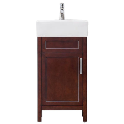 Arvesen 18 in. W x 12 in. D Vanity in Dove Grey with Ceramic Vanity Top in White with White Sink - Super Arbor