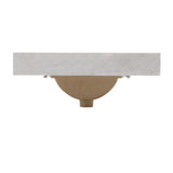 31 in. W x 19 in. D Marble Vanity Top in Carrara with White Trough Sink - Super Arbor