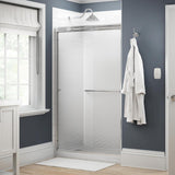Simplicity 48 in. x 70 in. Semi-Frameless Traditional Sliding Shower Door in Bronze with Niebla Glass - Super Arbor
