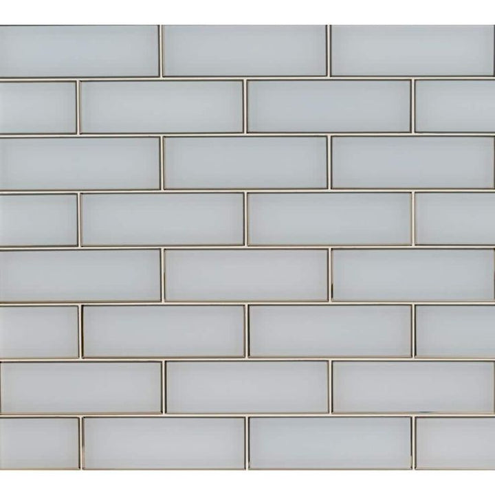 MSI Ice Bevel 4 in. x 12 in. Matte Glass White Subway Tile (5 sq. ft./case)