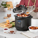 9-in-1 6 Qt. Matte Black Electric Multi-Cooker with Recipe Book