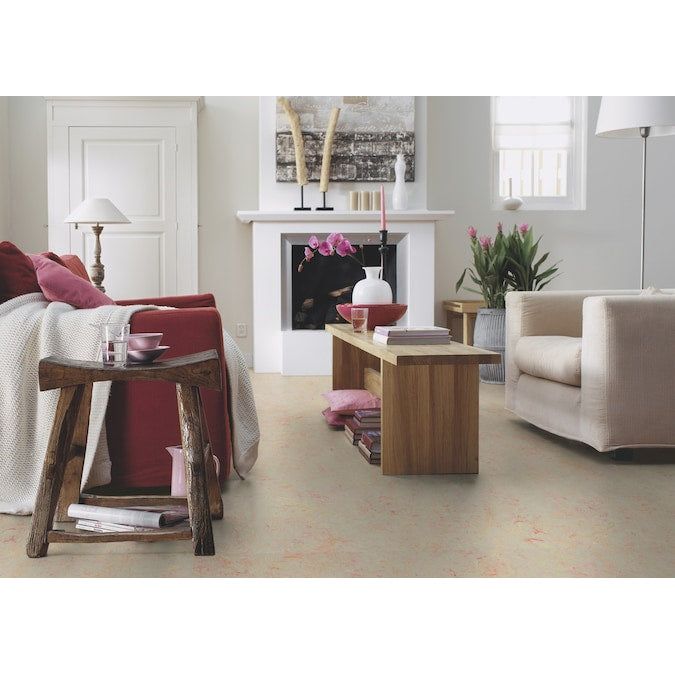 Forbo Flooring Systems Marmoleum Cinch Loc Seal Fruit Punch 10-mm T x 12-in W x 36-in L Waterproof Tile Look Laminate Flooring (20.34-sq ft / Carton)
