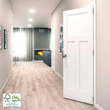 30 in. x 80 in. x 1-3/8 in. Shaker White Primed T-Shape 3-Panel Solid Core Wood Interior Slab Door - Super Arbor