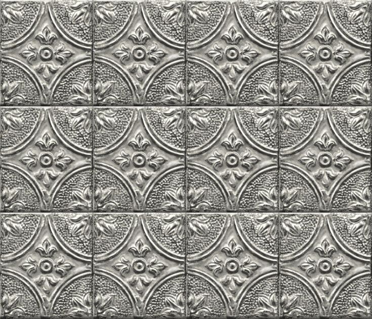 InHome Restored Tile Silver Peel & Stick Backsplash Tiles