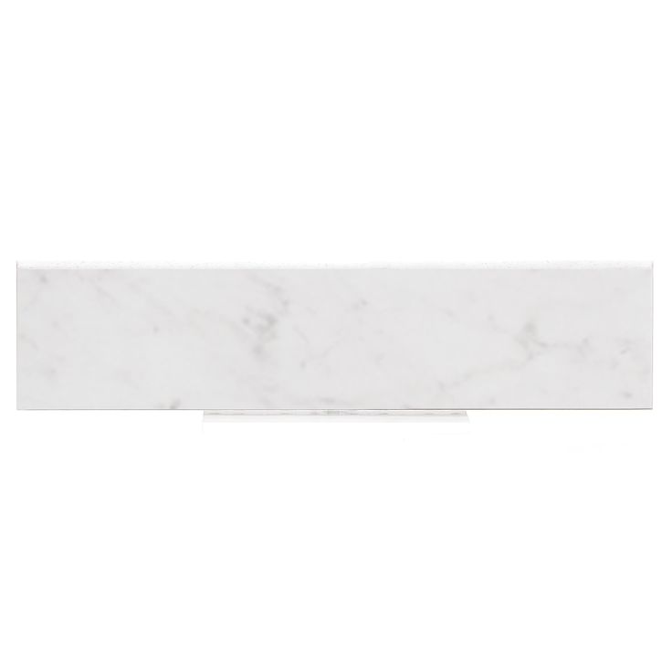 Style Selections Futuro White Porcelain Bullnose Tile (3-in x 12-in)