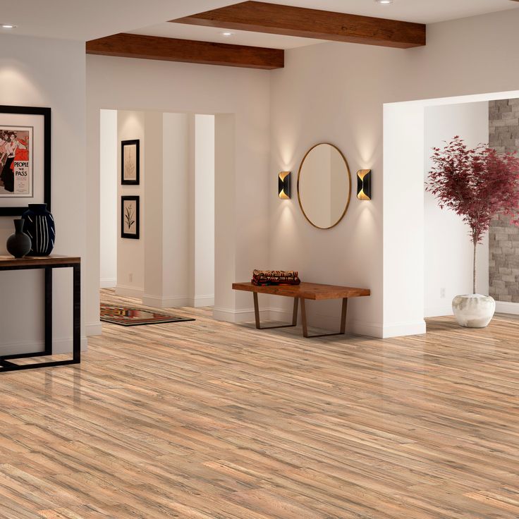 Style Selections Tavern Oak 7.59-in W x 4.23-ft L Embossed Wood Plank Laminate Flooring
