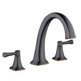 Stillmore 2-Handle Deck-Mount Roman Tub Faucet in Brushed Nickel