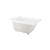 Voltaire 48 in. x 32 in. Acrylic Rectangular Drop-in Left-Hand Drain Bathtub in Glossy White - Super Arbor