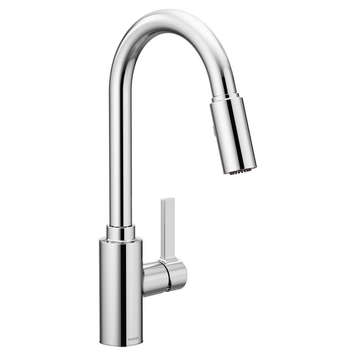 Genta Single-Handle Pull-Down Sprayer Kitchen Faucet with Reflex in Chrome - Super Arbor