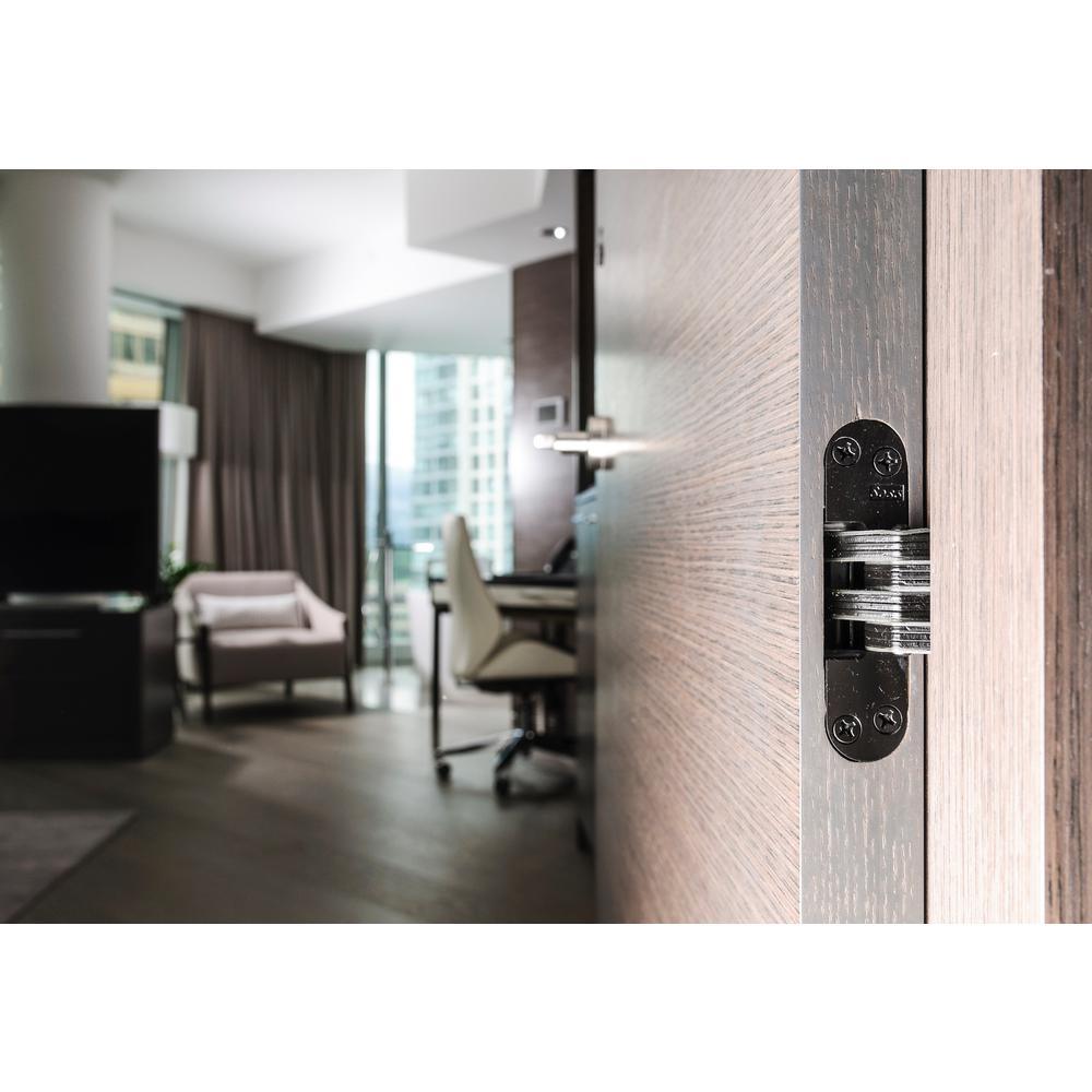 1 in. x 4-5/8 in. Satin Brass Invisible Hinge - Super Arbor