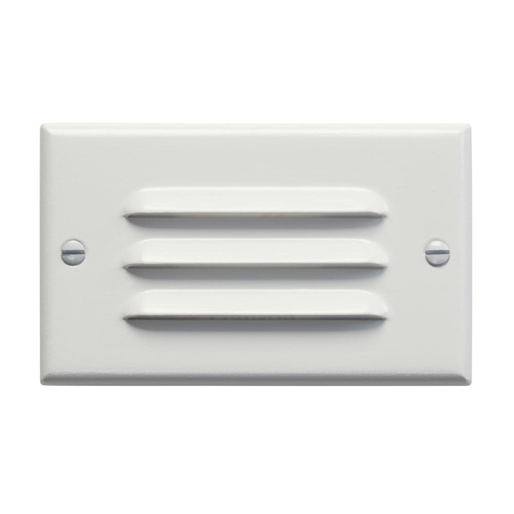 Step And Hall Hardwired 120-Volt White Horizontal Integrated LED Stair Light - Super Arbor