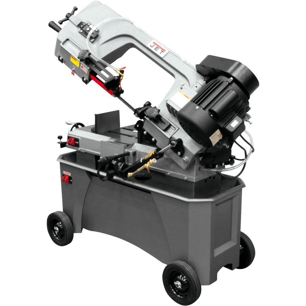 3/4 HP 7 in. x 12 in. Metalworking Horizontal and Vertical Band Saw with Closed Stand, 4-Speed, 115/230-Volt, HVBS-712 - Super Arbor