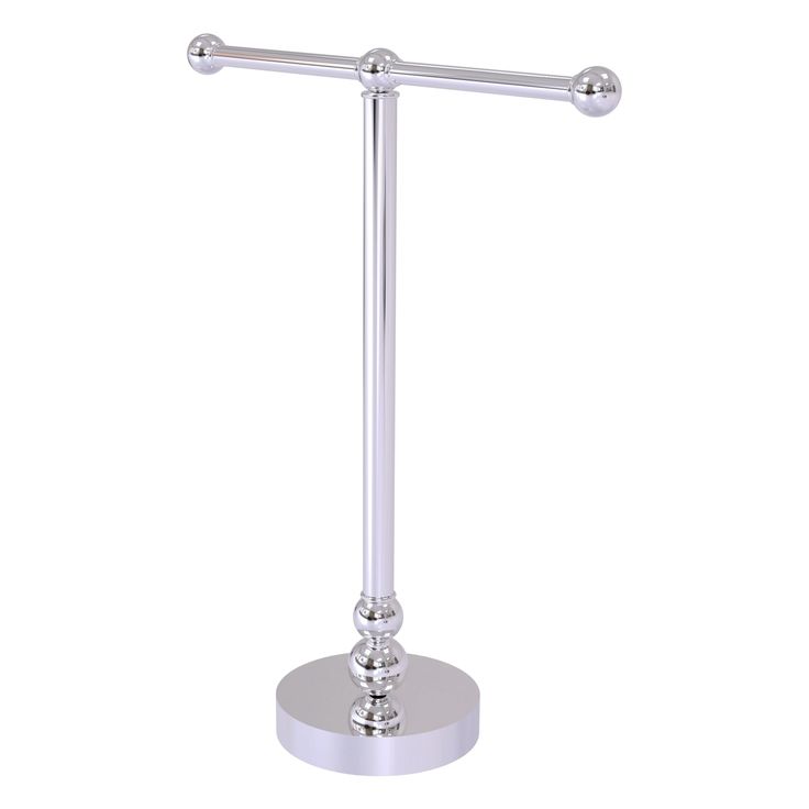 Allied Brass Vanity Top 2 Arm Guest Towel Holder in Matte Gray