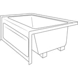 CETRA 60 in. x 32 in. Acrylic Right Drain Rectangular Alcove Soaking Bathtub in White - Super Arbor