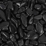 Rain Forest 0.4 cu. ft. 1 in. to 2 in., 30 lbs. Black Super Polished Pebbles - Super Arbor