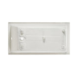 Voltaire 66 x 32 in. Acrylic Left-Hand Drain with Integral Tile Flange Rectangular Drop-in Bathtub in white - Super Arbor