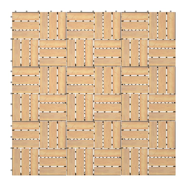 Giantex 40-Piece Acacia Wood Deck Tiles Patio Interlocking Floor Tiles