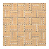 Giantex 40-Piece Acacia Wood Deck Tiles Patio Interlocking Floor Tiles