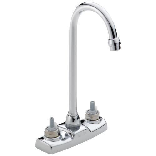 Delta Classic Chrome 2-Handle Deck-Mount Bar and Prep Handle Kitchen Faucet