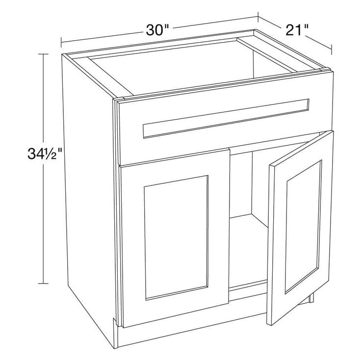 Home Decorators Collection Newport 30 in. W x 21 in. D x 34.5 in. H Assembled Plywood Sink Base Bath Cabinet in Pacific White with Soft Close