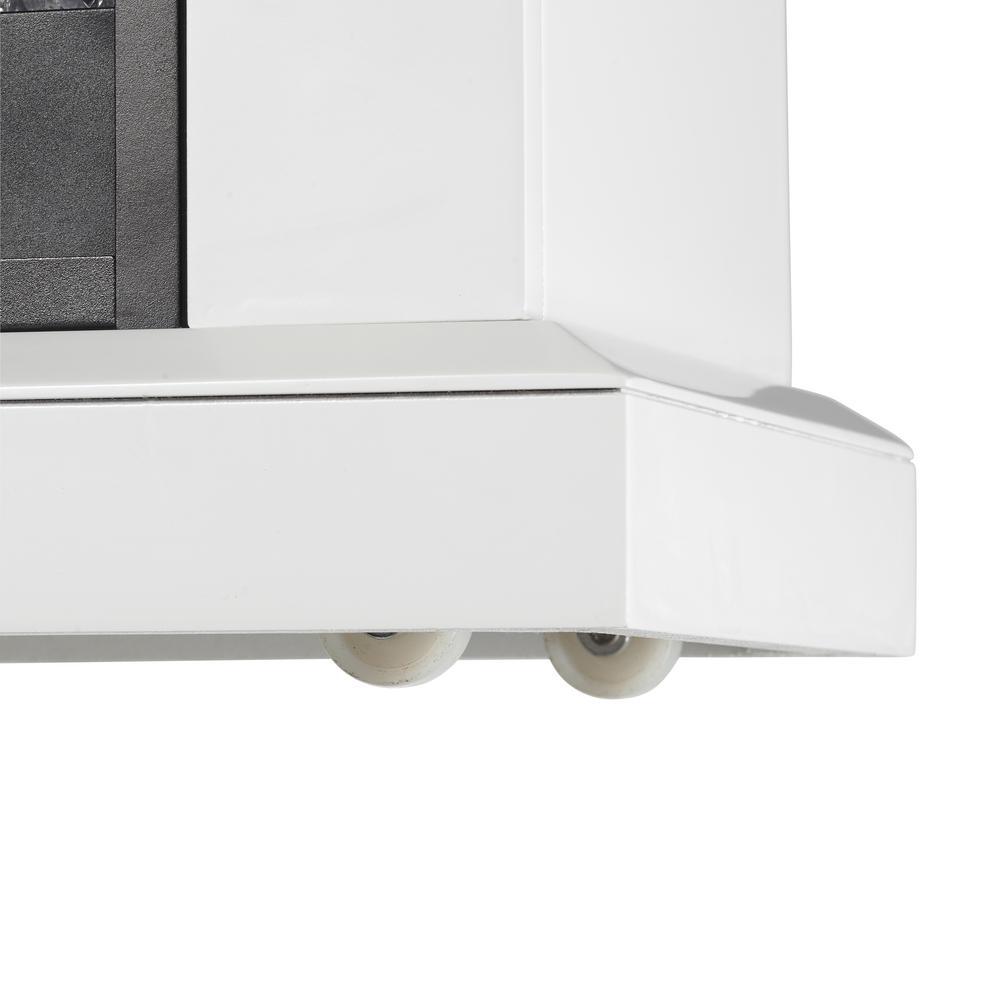 Jasmine 31 in. Mantel with a 23 in. Electric Fireplace in White - Super Arbor