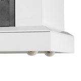 Jasmine 31 in. Mantel with a 23 in. Electric Fireplace in White - Super Arbor