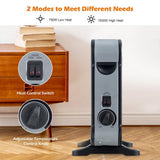1500-Watt 12-Hour Timer LED Remote Control Portable Oscillating PTC Ceramic Space Heater - Super Arbor