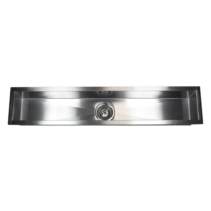 Undermount Stainless Steel Rectangular 42 in. x 8-1/2 in. x 6 in. Bar Island Single Bowl Kitchen Sink