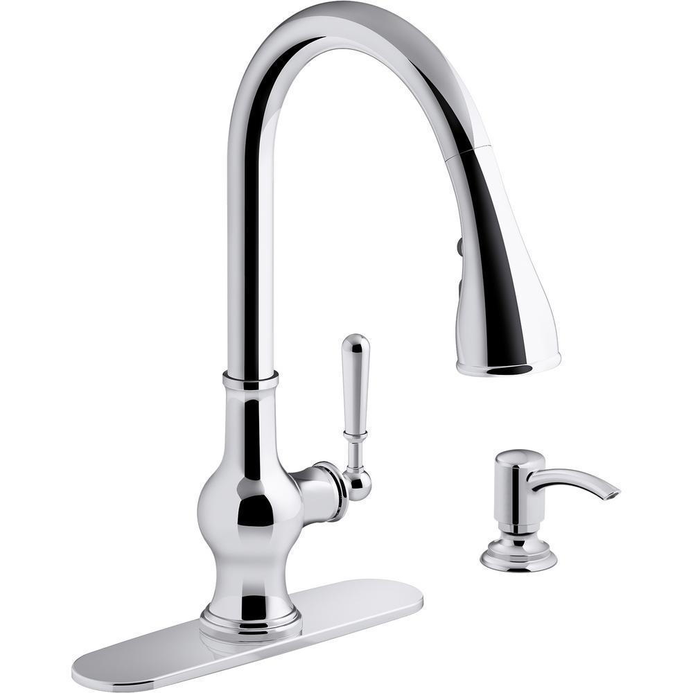 Capilano Single-Handle Pull-Down Sprayer Kitchen Faucet with Boost Technology in Oil-Rubbed Bronze - Super Arbor