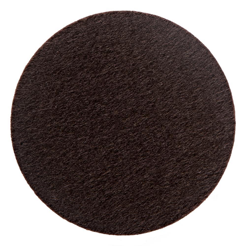 Scotch 3 in. Brown Round Surface Protection Felt Floor Pads (4-Pack) - Super Arbor