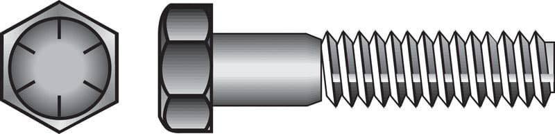 Hillman 9/16 in. Diameter x 4 in. Length Heat-Treated Steel Hex Head Cap Screw, Grade 8, 25-Pack