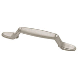 Decorative 3 in. (76mm) Center-to-Center Satin Nickel Spoon Foot Drawer Pull (10-Pack) - Super Arbor