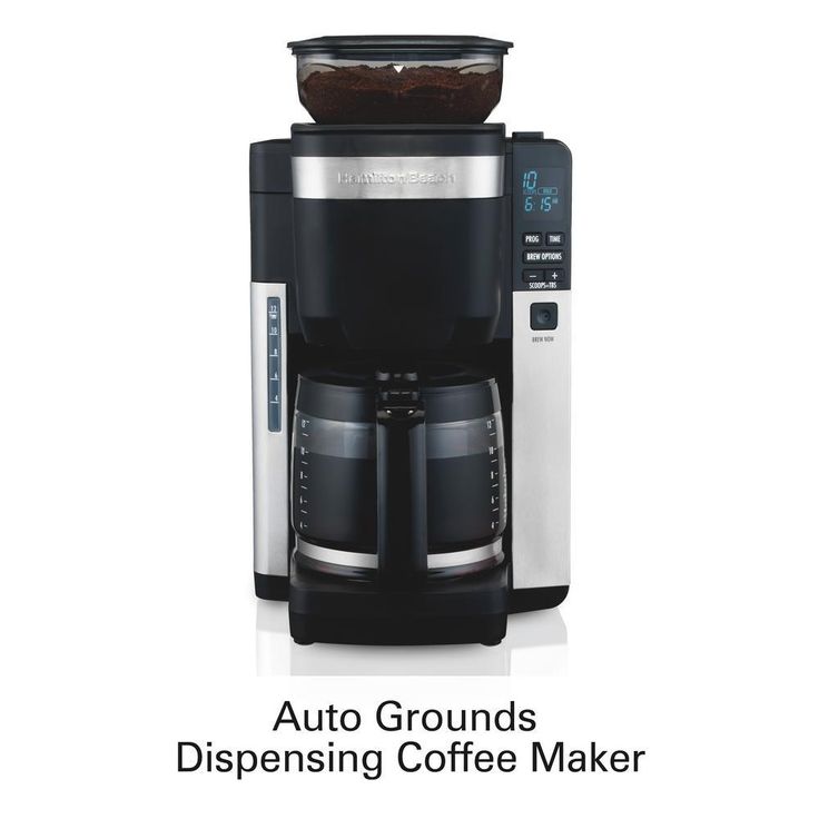 12-Cup Black Auto Grounds Dispensing Coffee Maker