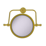 Allied Brass Retro Wave 7-in x 8-in Polished Brass Double-Sided Magnifying Wall-Mounted Vanity Mirror