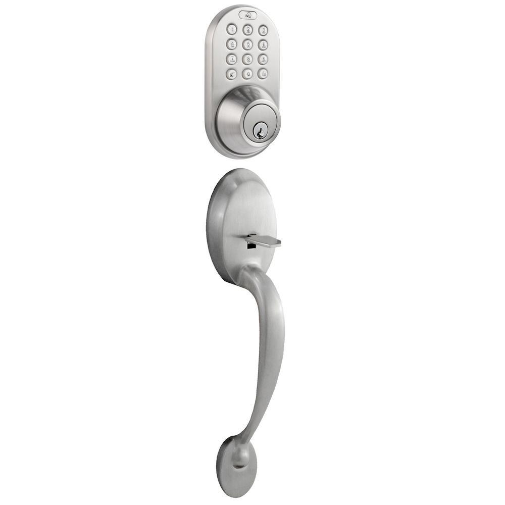 Oil Rubbed Bronze Keyless Entry Deadbolt and Door Handleset Lock with RF Remote Control and Electronic Digital Keypad - Super Arbor